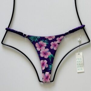 Frankie’s Bikinis Hope Shine Bottom – Purple Hibiscus (M)